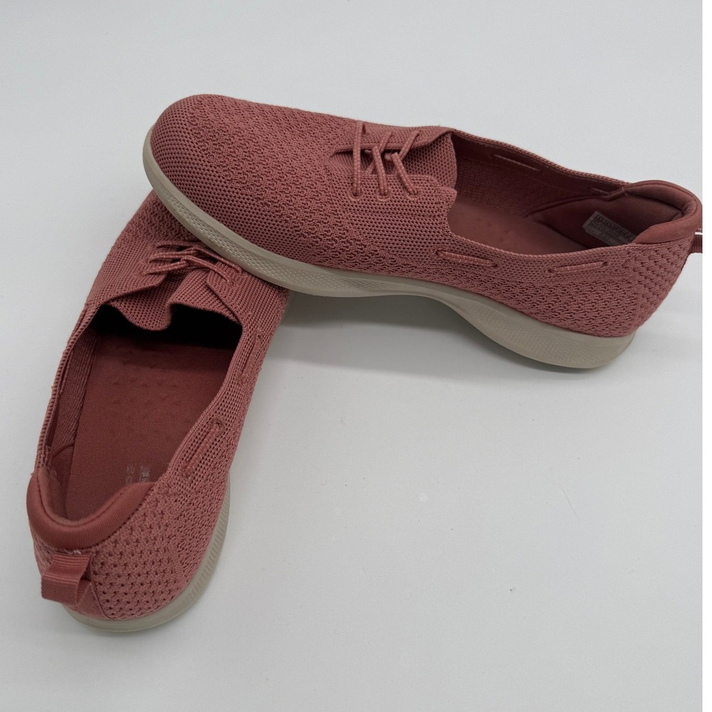 Skechers On-the-GO Lite Mauve Knit Boat Shoes Womens 9.5 Slip On Sneakers